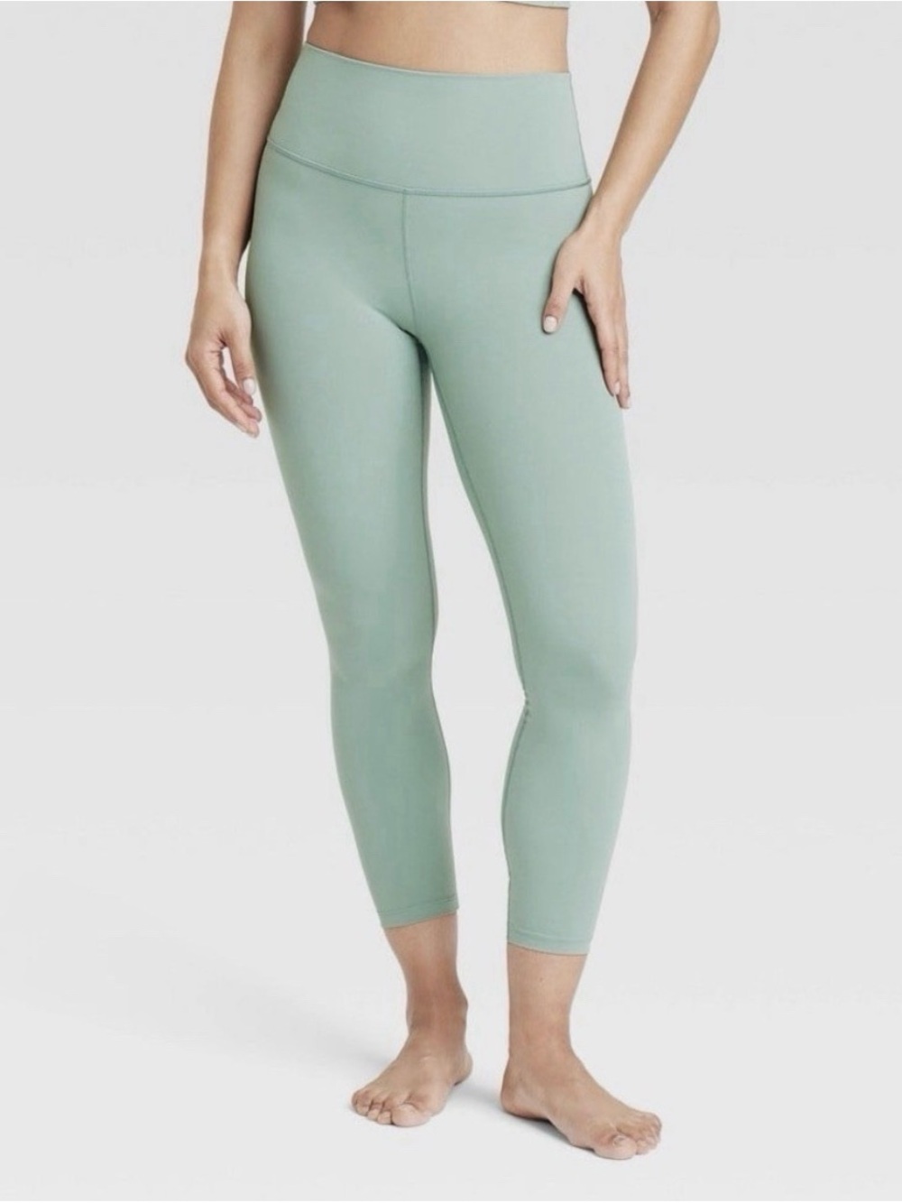 Sage Green High-Waist 7/8 Leggings Soze XXL *NEW